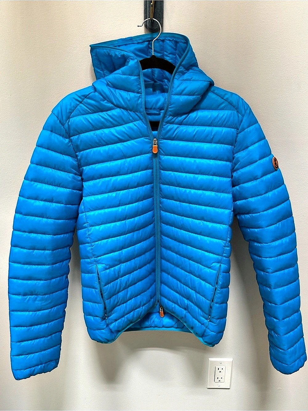 Save The Duck Donald Hooded Puffer Jacket Blue Medium